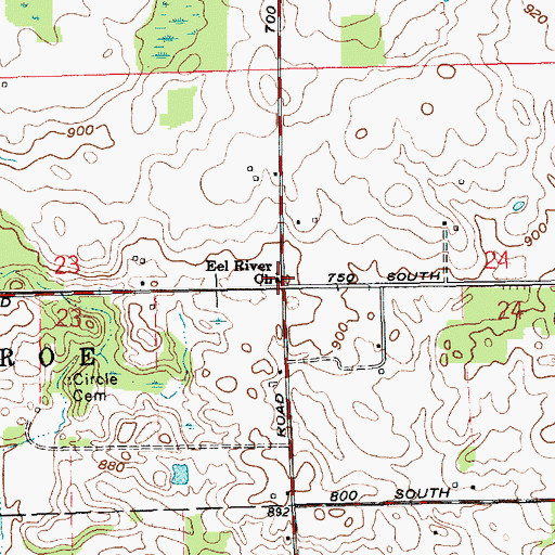 Topographic Map of Eel River Church, IN