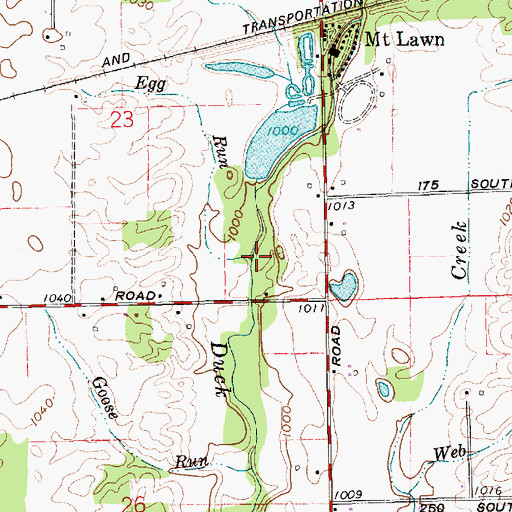 Topographic Map of Egg Run, IN