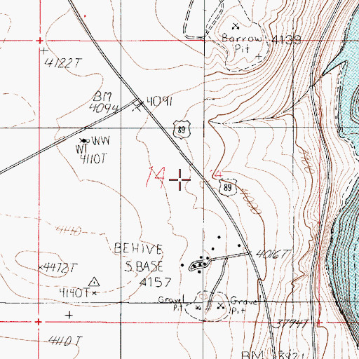 Topographic Map of Page Maintenance Yard, AZ