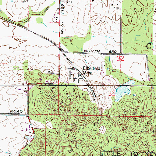Topographic Map of Elberfeld Mine, IN