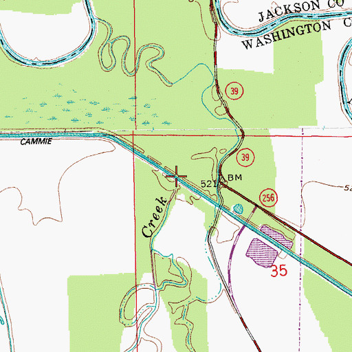 Topographic Map of Elk Creek, IN