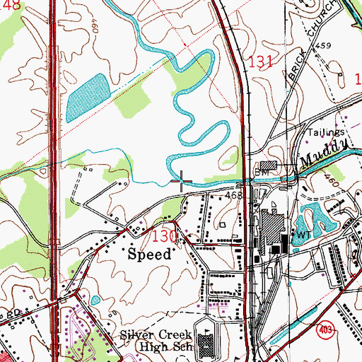 Topographic Map of Elk Run, IN
