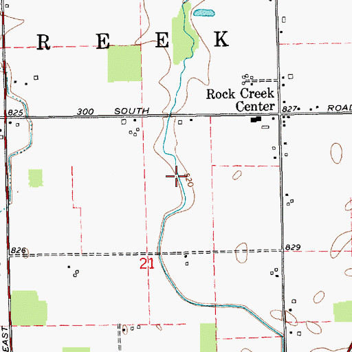Topographic Map of Elkenberry Ditch, IN