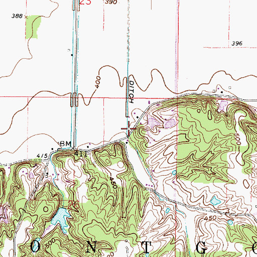Topographic Map of Emerson Ditch, IN