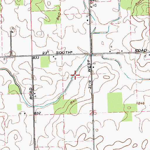 Topographic Map of Engle Ditch, IN