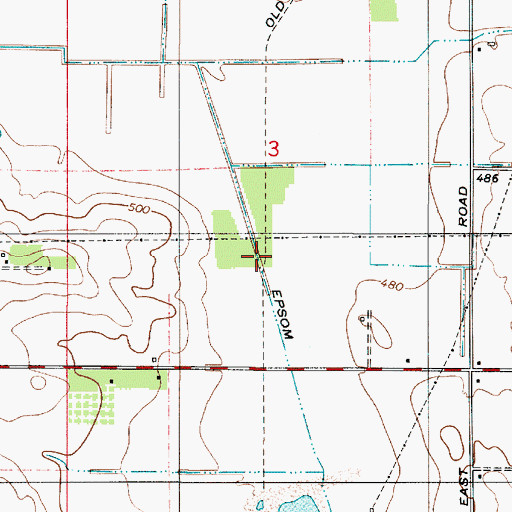 Topographic Map of Epsom Lateral, IN