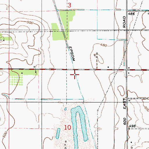 Topographic Map of Epworth Church, IN