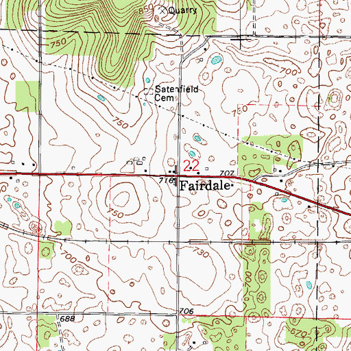 Topographic Map of Fairdale, IN