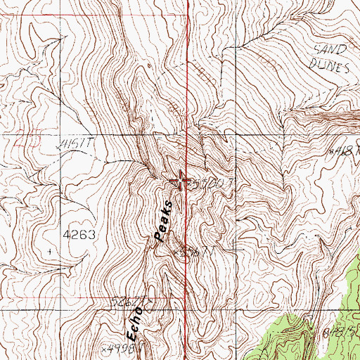 Topographic Map of Echo Peak, AZ
