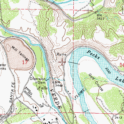 Topographic Map of Verde Valley Country Club, AZ