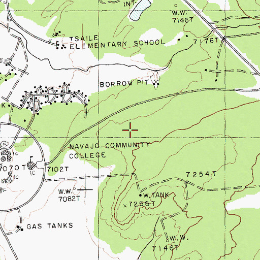 Topographic Map of KNCC-FM (Tsaile), AZ