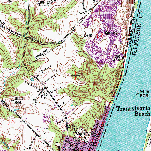 Topographic Map of Fairview Elementary School, IN