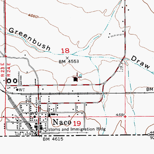 Topographic Map of Bisbee Municipal Golf Course, AZ