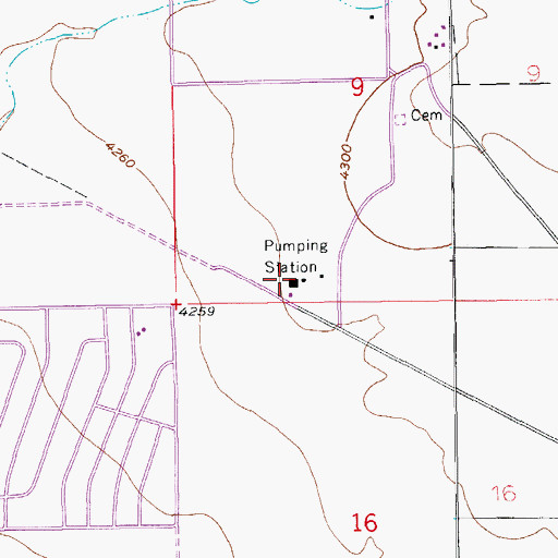 Topographic Map of El Paso Natural Gas Company Compressor Station, AZ