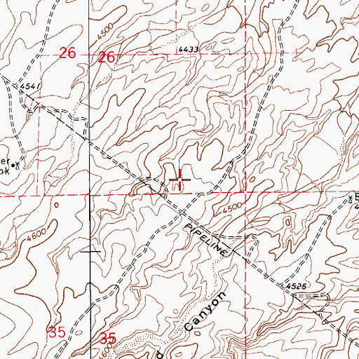 Topographic Map of KAVV-FM (Sierra Vista), AZ