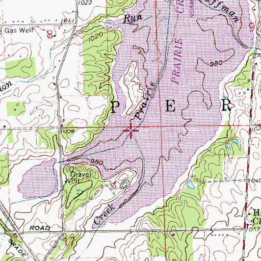 Topographic Map of Felton Creek, IN