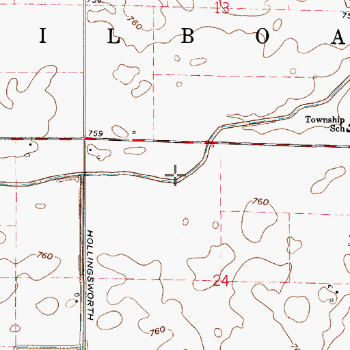 Topographic Map of Ferry Ditch, IN