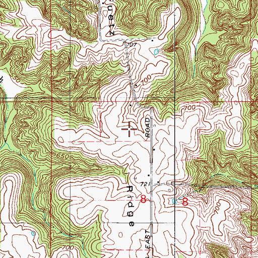 Topographic Map of Feutz Ridge, IN