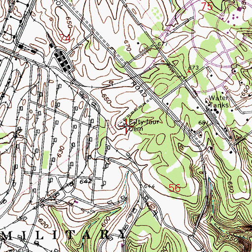 Topographic Map of Baird Cemetery, IN