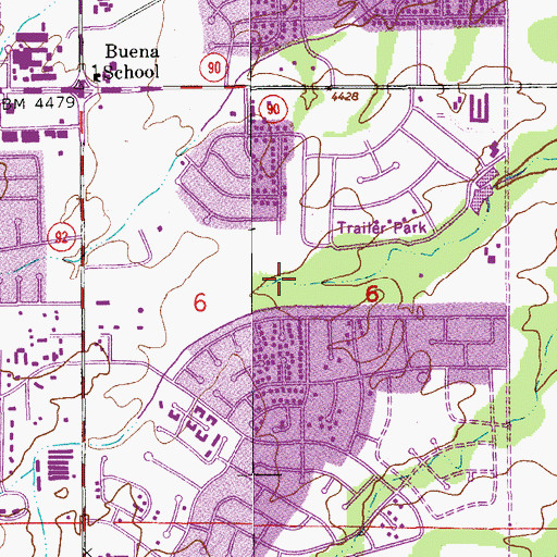 Topographic Map of KSVA-AM (Sierra Vista), AZ