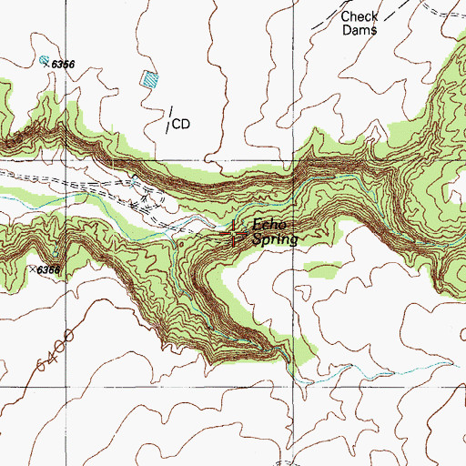 Topographic Map of Echo Spring, AZ