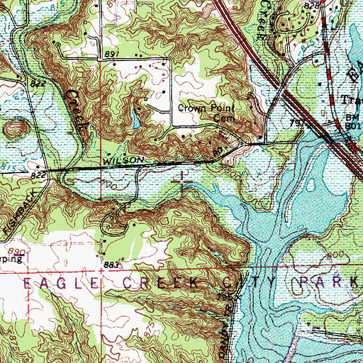 Topographic Map of Fishback Creek, IN