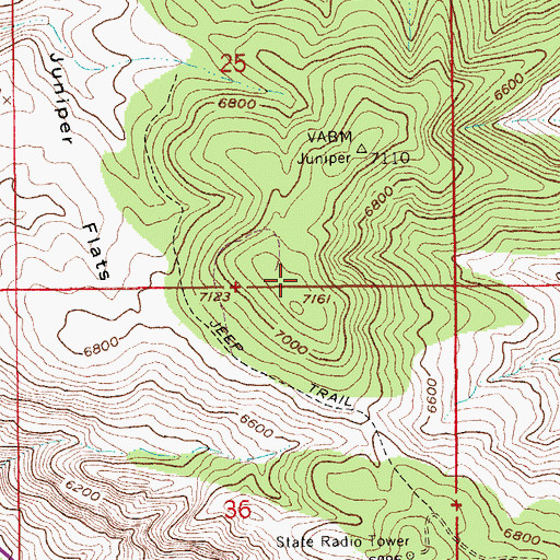 Topographic Map of KZMK-FM (Bisbee), AZ