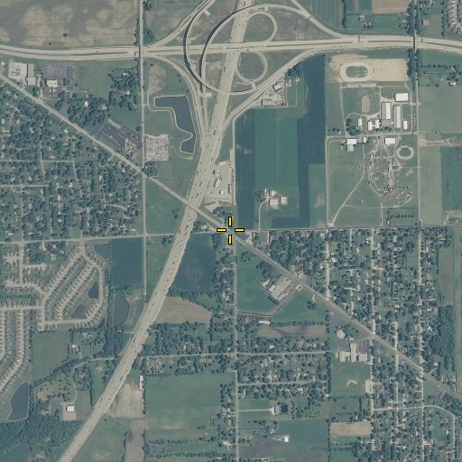 Aerial/Satellite Image of Five Points, IN