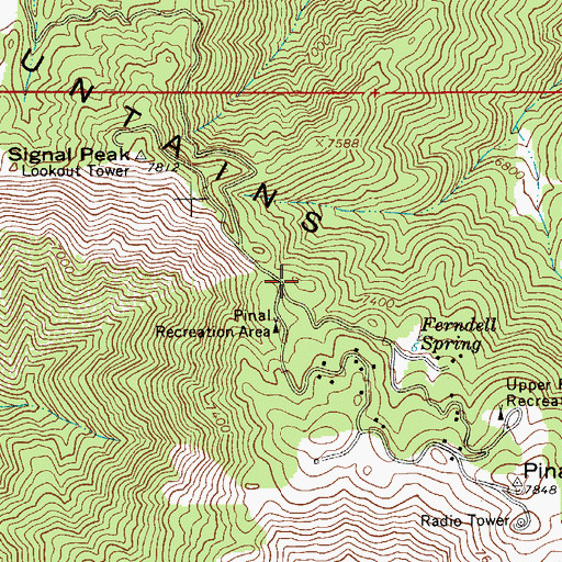 Topographic Map of KIKO-FM (Globe), AZ