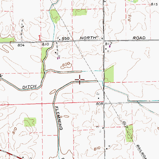 Topographic Map of Flemming Ditch, IN