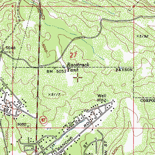 Topographic Map of KMOG-AM (Payson), AZ