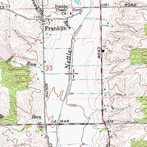 Topographic Map of Flight Run, IN