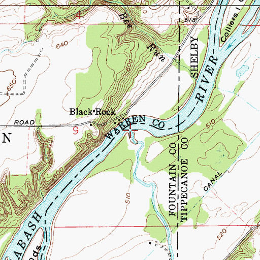 Topographic Map of Flint Creek, IN