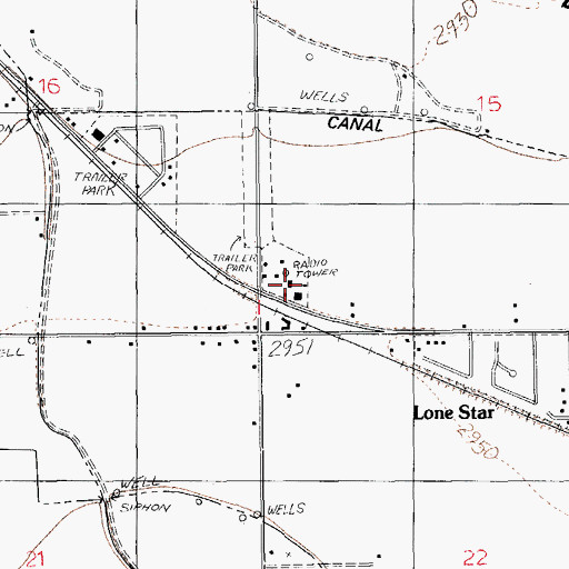 Topographic Map of Arizona Highway Department and Highway Patrol, AZ