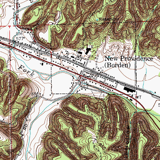 Topographic Map of Fordyce Brook, IN