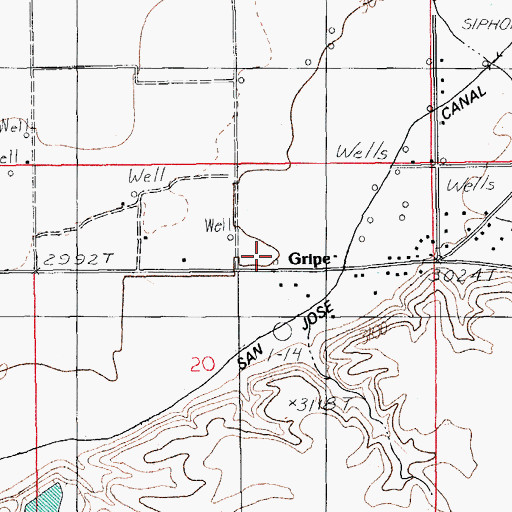 Topographic Map of Gripe Arizona Inspection Station, AZ