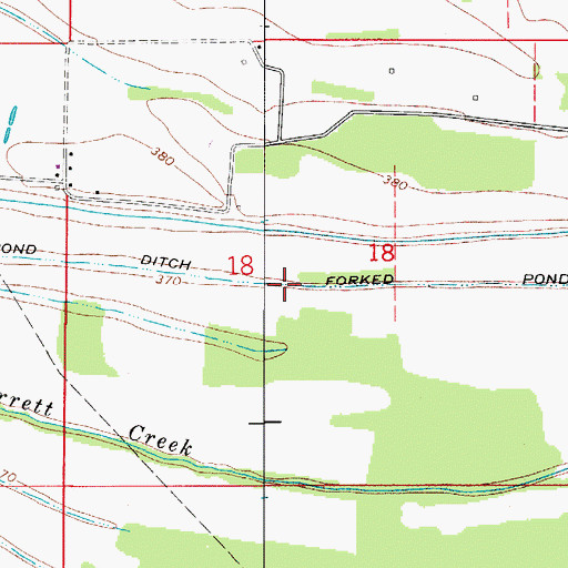 Topographic Map of Forked Pond Ditch, IN