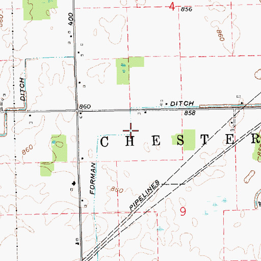 Topographic Map of Forman Ditch, IN