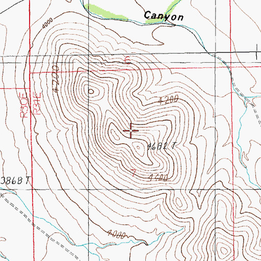Topographic Map of Mount Rayburne, AZ