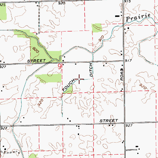 Topographic Map of Fouch Ditch, IN