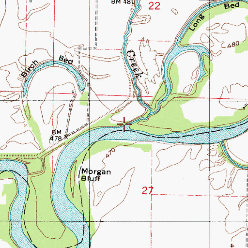 Topographic Map of Fourmile Creek, IN