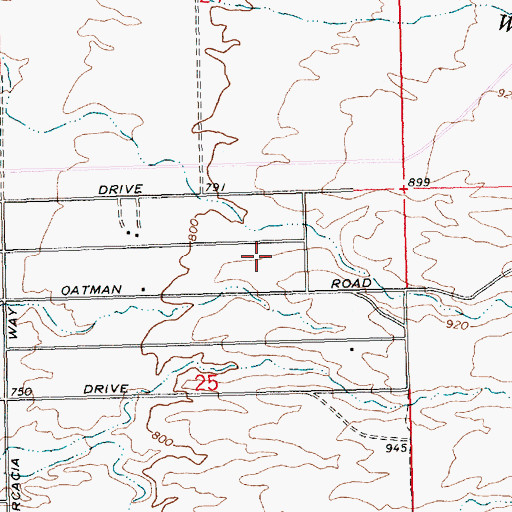 Topographic Map of KBAS-AM (Bullhead City), AZ