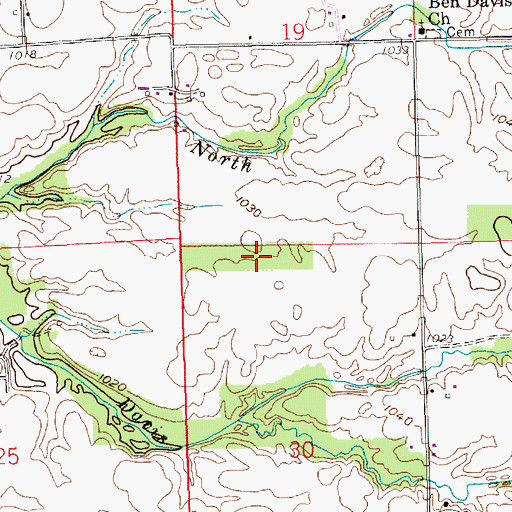 Topographic Map of Frazee Elementary School, IN
