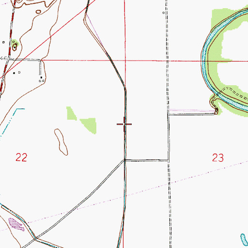 Topographic Map of Frick Ditch, IN