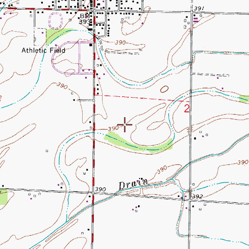 Topographic Map of Friendship Cemetery, IN