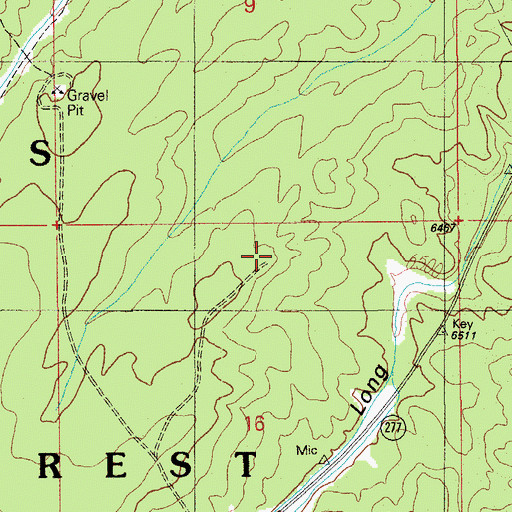 Topographic Map of Heber Dump, AZ