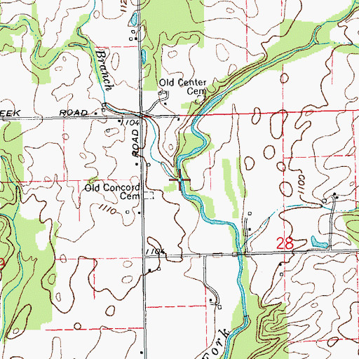 Topographic Map of Fruit Branch, IN