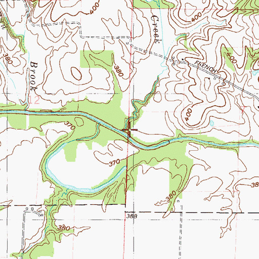 Topographic Map of Fun Creek, IN