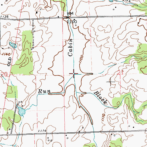 Topographic Map of Gable Run, IN