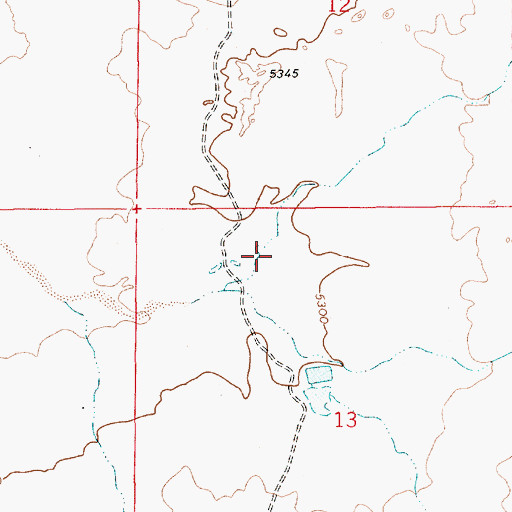 Topographic Map of KRIM-FM (Winslow), AZ